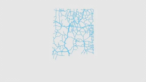 New Mexico State Line Map Self Drawing Animated Overlay, Alpha 4K Vídeos de archivo 340292820
