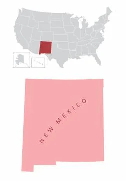 New Mexico State Map Stock Illustration