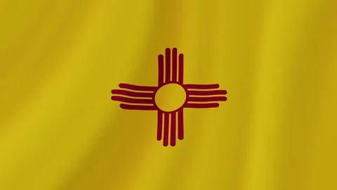 New Mexico State Waving Flag – Realistic Loop Animation Stock Footage 292324797