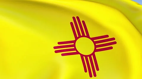 New Mexico State Waving Flag Background Loop Stock Footage 317846795