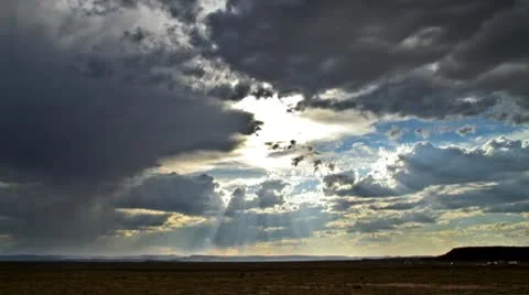 New Mexico Sun Rays (Time lapse) Stock-Footage 8962876