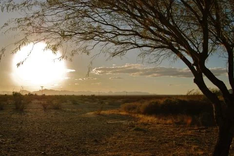 New Mexico sunset Stock Photos
