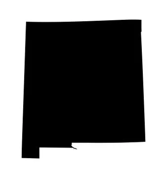 New Mexico vector map silhouette isolated on white background イラスト素材