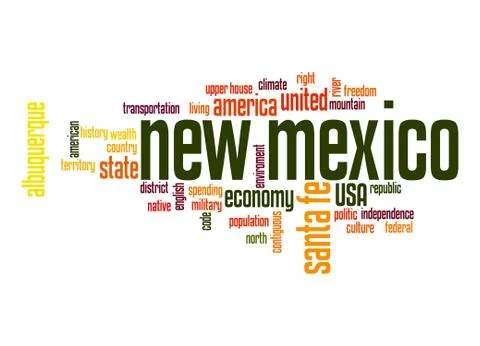 New mexico word cloud Stock-Illustration