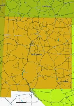 New Mexico.eps Stock Illustration