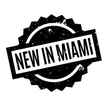 New In Miami rubber stamp Stock Illustration