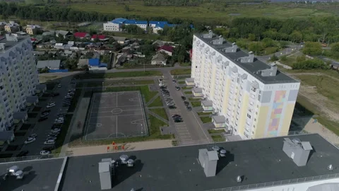 New microdistrict from the height of the bird's flight Video stock 93119332
