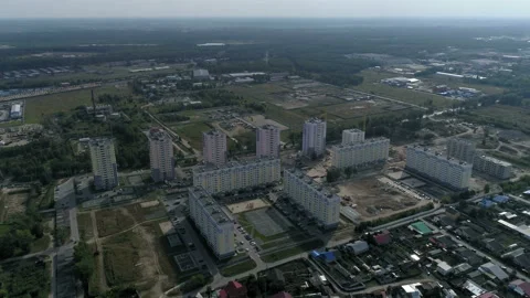 New microdistrict in the working area Video stock 93119449