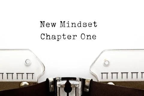 New Mindset Chapter One Typewriter Stock Photos