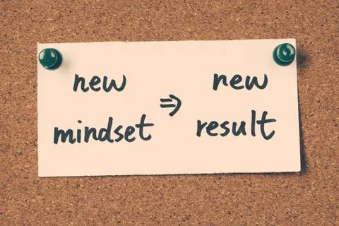 New mindset new result 스톡 사진