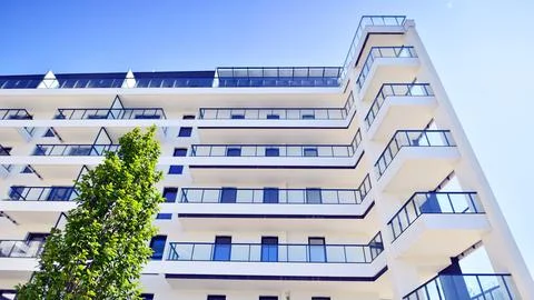 New modern block of flat, condo architecture. Stock Photos