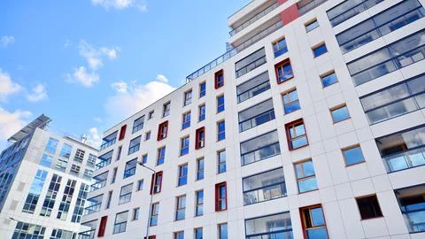 New modern block of flat, condo architecture. Stock Photos