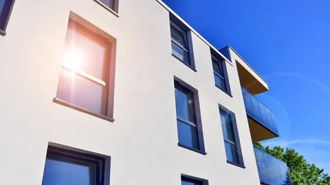 New modern block of flat, condo architecture. Stock Photos