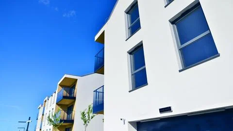 New modern block of flat, condo architecture. Stock Photos