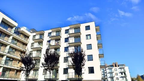 New modern block of flat, condo architecture. Stock Photos