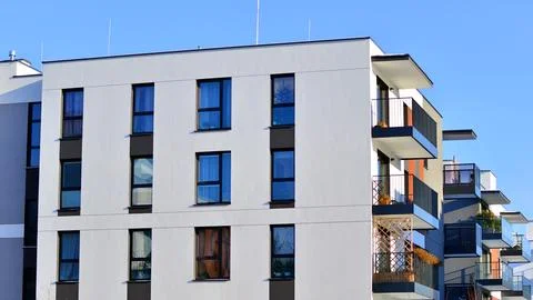 New modern block of flat, condo architecture. Stock Photos
