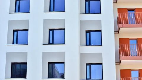 New modern block of flat, condo architecture. Stock Photos
