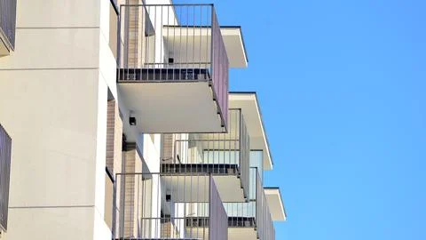 New modern block of flat, condo architecture. Stock Photos