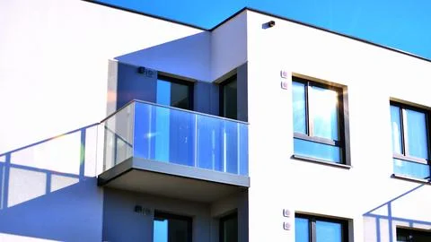 New modern block of flat, condo architecture. Stock Photos