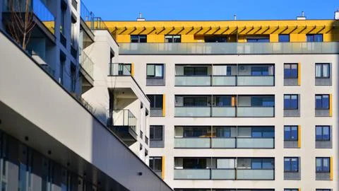New modern block of flat, condo architecture. Stock Photos
