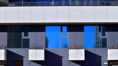 New modern block of flat, condo architecture. Stock Photos
