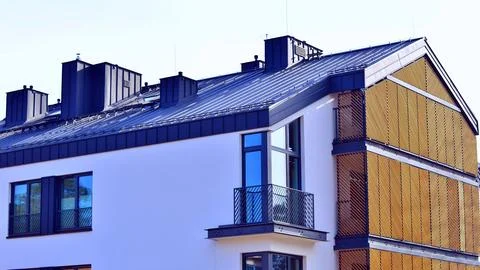 New modern block of flat, condo architecture. Stock Photos