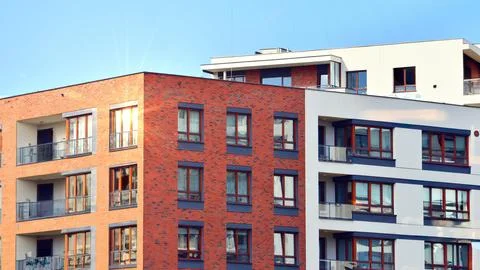 New modern block of flat, condo architecture. Foto stock
