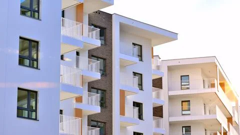 New modern block of flat, condo architecture. Stock Photos