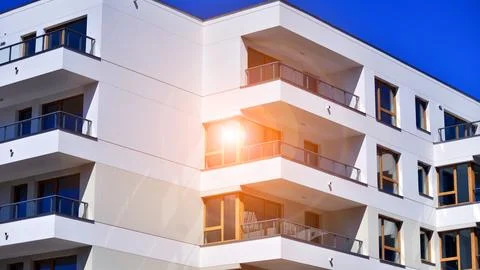 New modern block of flat, condo architecture. Stock Photos