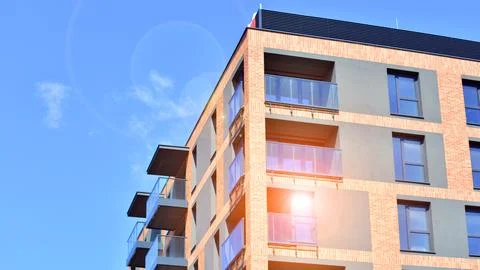 New modern block of flat, condo architecture. Stock Photos