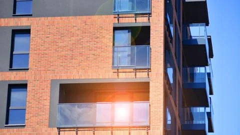 New modern block of flat, condo architecture. Stock Photos