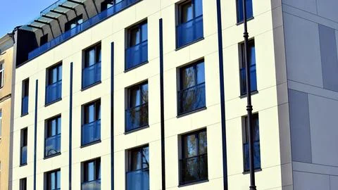 New modern block of flat, condo architecture. Stock Photos
