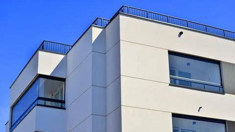 New modern block of flat, condo architecture. Stock Photos