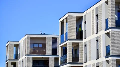 New modern block of flat, condo architecture. Stock Photos