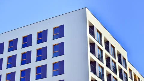 New modern block of flat, condo architecture. Stock Photos