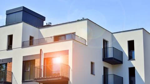 New modern block of flat, condo architecture. Stock Photos
