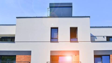 New modern block of flat, condo architecture. Stock Photos