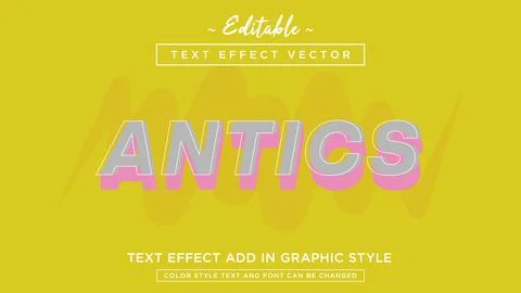 New modern editable text effect style vector Stock Illustration