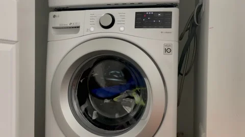 New Modern Laundry Washer Video stock 230227372