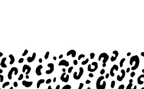 New modern leopard black and white background. Ornament of stylized animal skin Stock Illustration