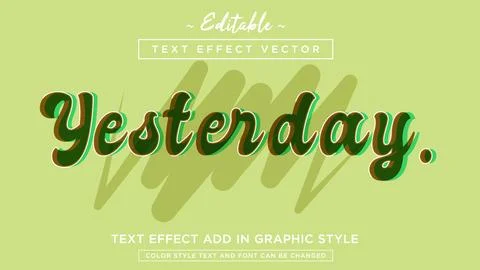 New modern text effect style vector fully editable Illustrazione stock