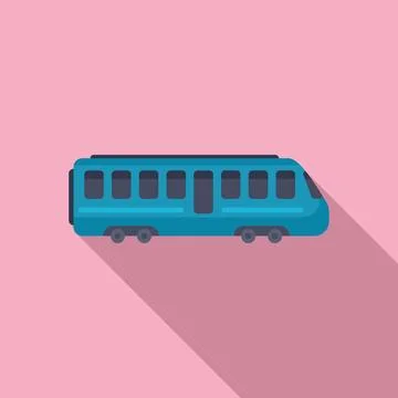 New modern train icon flat vector. Security journey Stock Illustration