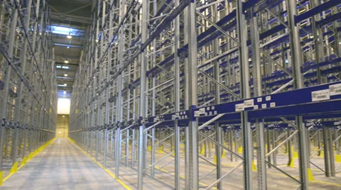 New modern warehouse rack Stock Footage 34638745