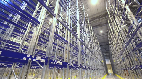 New modern warehouse rack Stock Footage 34639220