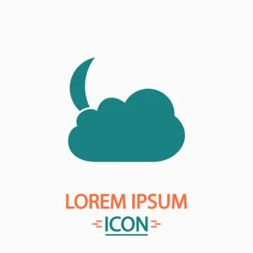 New moon computer symbol 스톡 일러스트