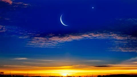 New moon. Stock Photos