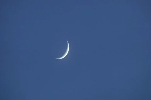 New moon on sunset 2 Stock Footage 809262