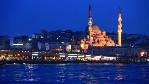 New Mosque, Istanbul, Turkey Stock Footage 80047997