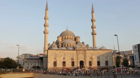 New Mosque at Sunset Stock Footage 57791944