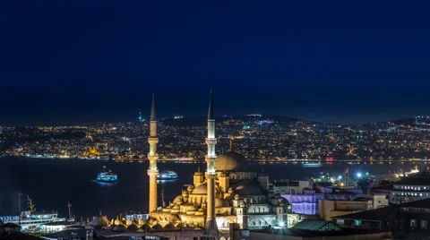 New Mosque Time Lapse in Istanbul 4K Video stock 49512151